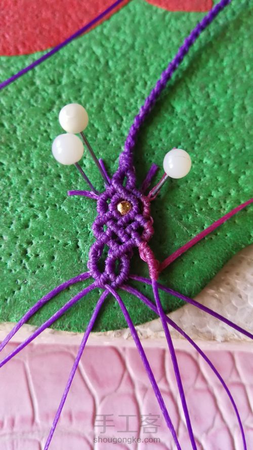 琥珀挂绳尾扣 第24步