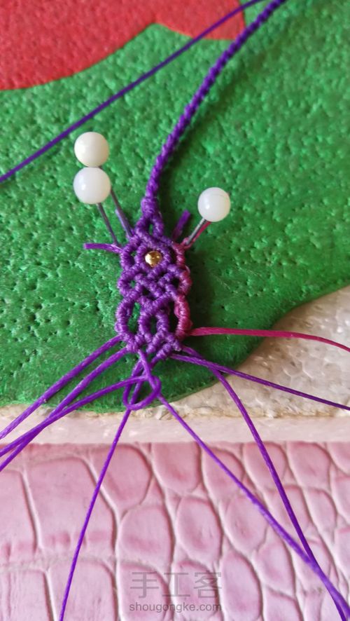 琥珀挂绳尾扣 第29步