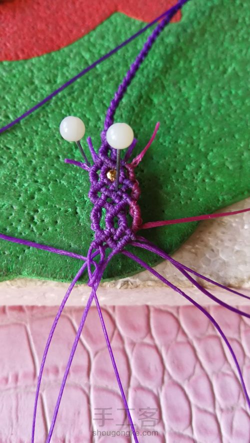 琥珀挂绳尾扣 第33步