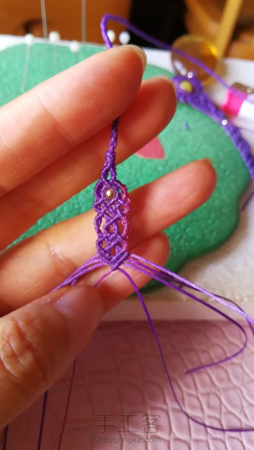 琥珀挂绳尾扣 第41步