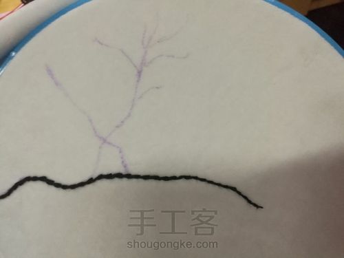 超简单梅花刺绣 第4步