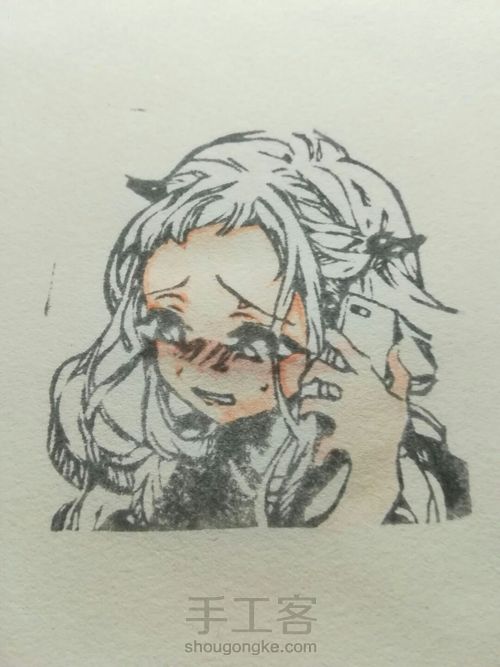 橡皮章上色过程 第3步