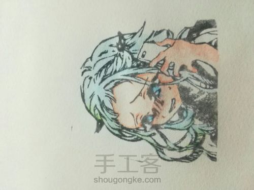 橡皮章上色过程 第5步