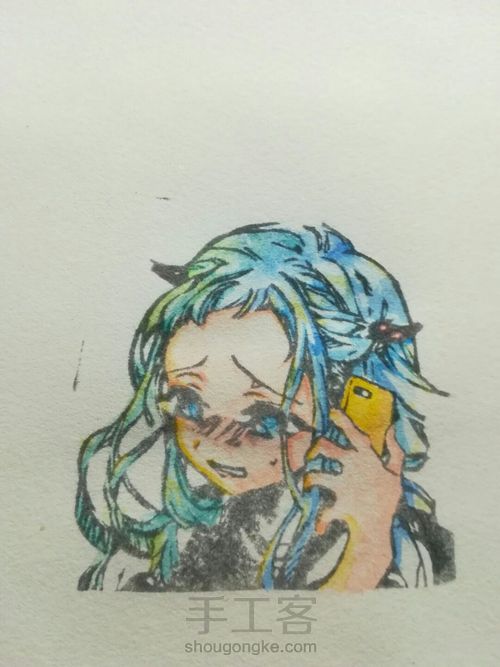 橡皮章上色过程 第8步