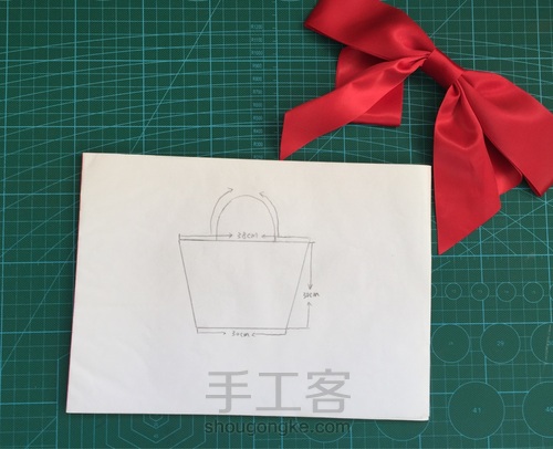 东北大花布包 第1步