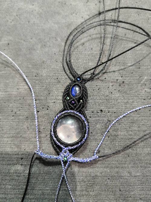 白水晶编绳耳坠 第26步