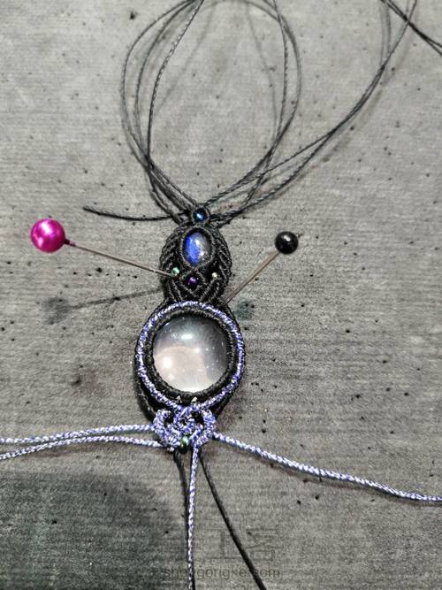 白水晶编绳耳坠 第27步