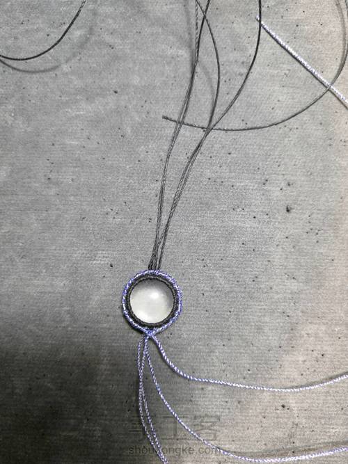 白水晶编绳耳坠 第6步