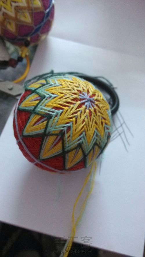 手鞠球千鸟的绣法 第10步