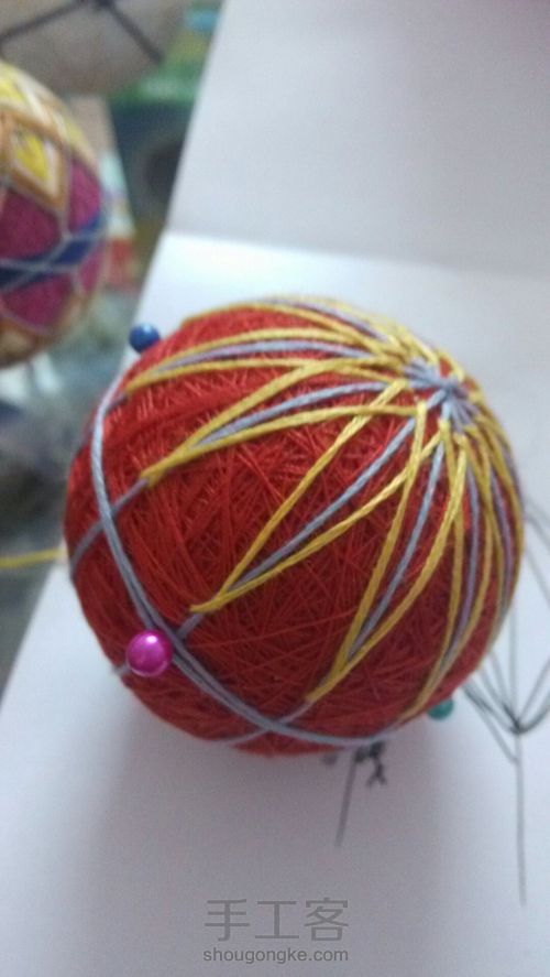手鞠球千鸟的绣法 第4步
