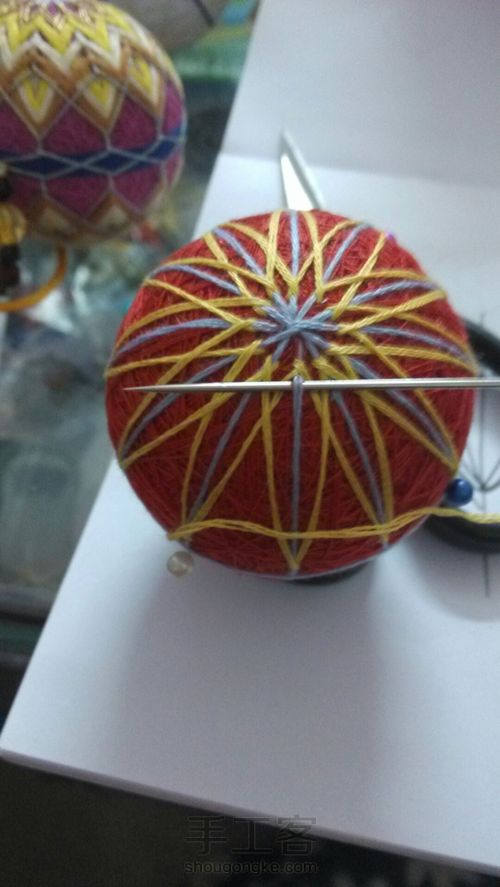手鞠球千鸟的绣法 第5步