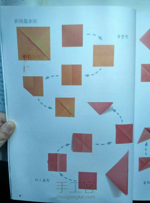 【转载留底】花卉折纸教程(第一章:折纸基础) 第4步