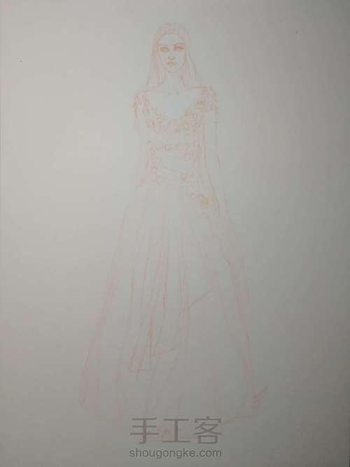 手绘服装效果图 第2步