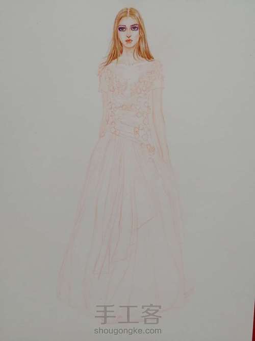 手绘服装效果图 第3步