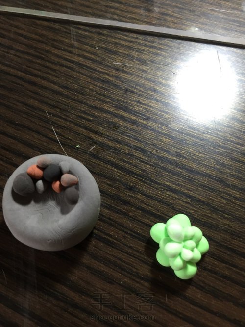 【Blank手作】卡哇伊的粘土多肉 第7步