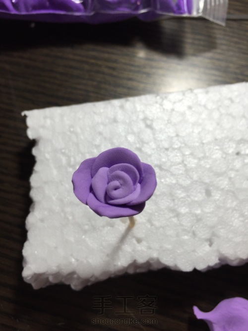 【Blank手作】紫色玫瑰花 第5步