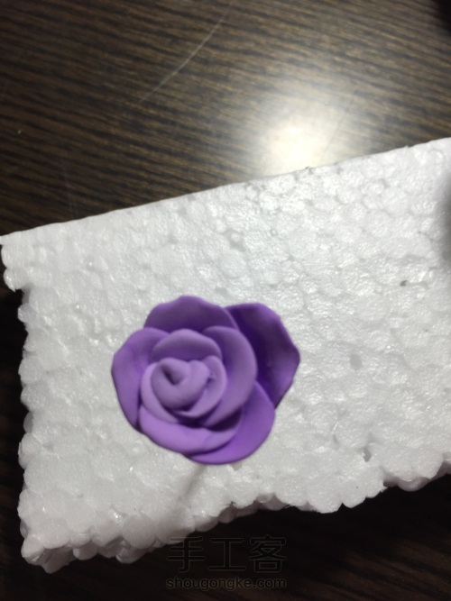 【Blank手作】紫色玫瑰花 第6步