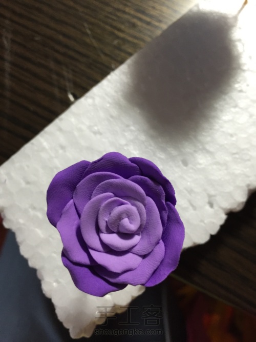 【Blank手作】紫色玫瑰花 第7步