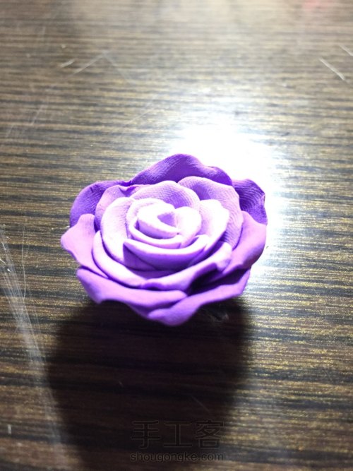 【Blank手作】紫色玫瑰花 第8步