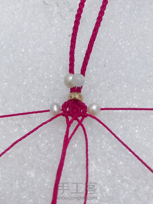 珍珠尾扣 第8步