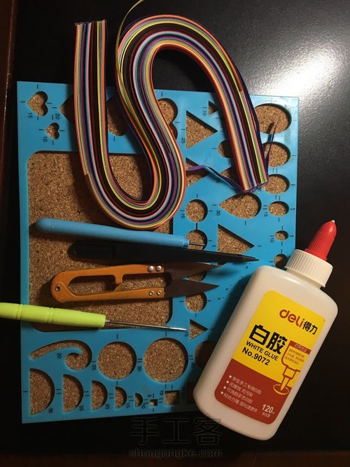 圣诞树耳钩 第1步