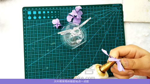 我们一起来造物吧,永生花玻璃罩制作教程详解之旋转的天使 第2步