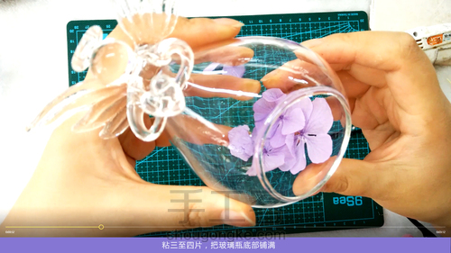 我们一起来造物吧,永生花玻璃罩制作教程详解之旋转的天使 第4步