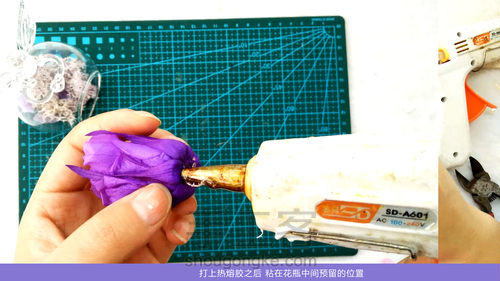 我们一起来造物吧,永生花玻璃罩制作教程详解之旋转的天使 第15步