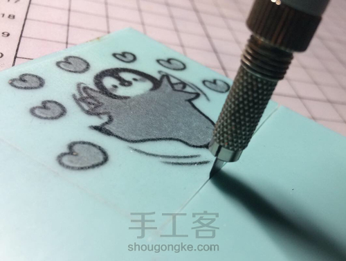 【橡皮章·阿瑾】小萌章大作战!套色vs平留白 第6步