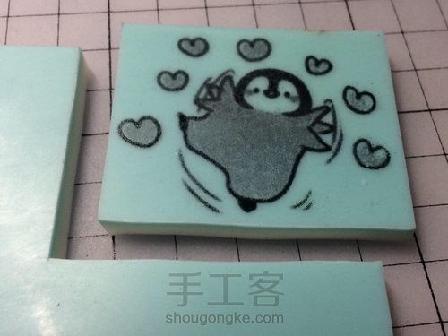 【橡皮章·阿瑾】小萌章大作战!套色vs平留白 第7步