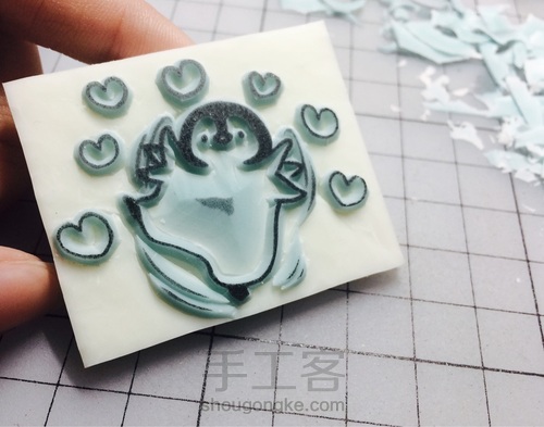 【橡皮章·阿瑾】小萌章大作战！套色vs平留白 第19步