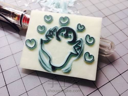 【橡皮章·阿瑾】小萌章大作战!套色vs平留白 第21步