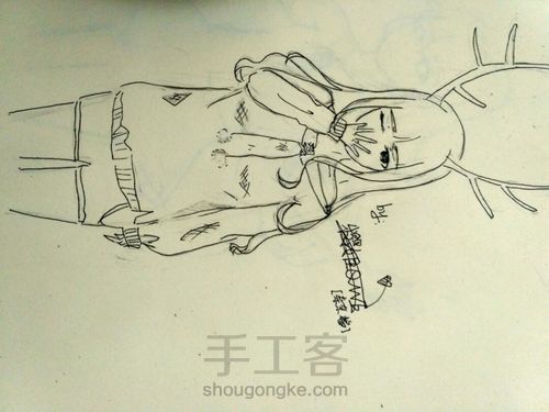 鹿之森（上色过程） 第1步