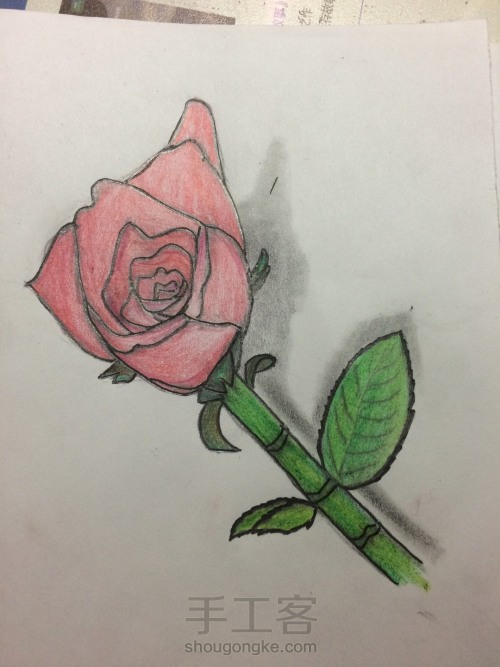玫瑰的画法 第6步
