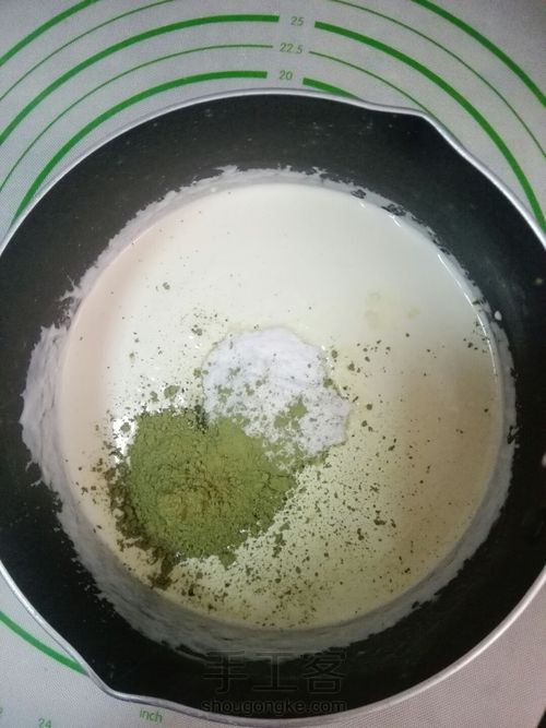 椰丝抹茶酸奶冻 第3步