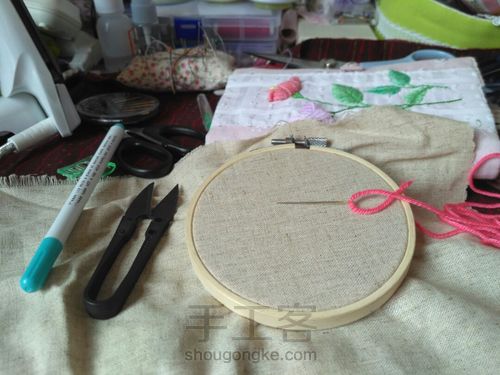 关于卷线绣详细教程 第1步