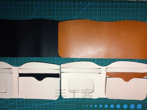 自己挺喜欢且又实用的钱包，发个制作过程，与大家分享。 第10步