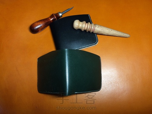 自己挺喜欢且又实用的钱包，发个制作过程，与大家分享。 第25步