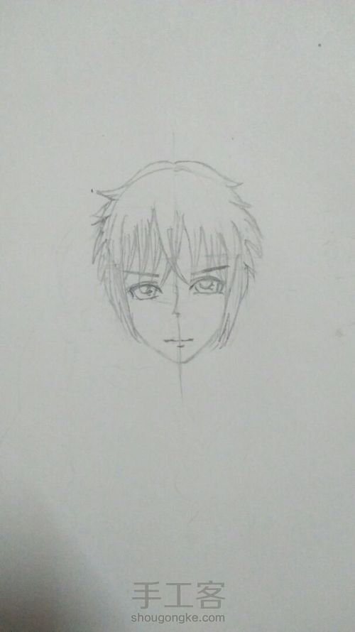 漫画基础-脸型(男) 第16步