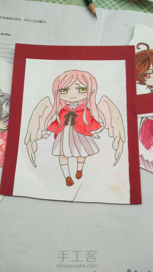 咬痕立牌 第2步