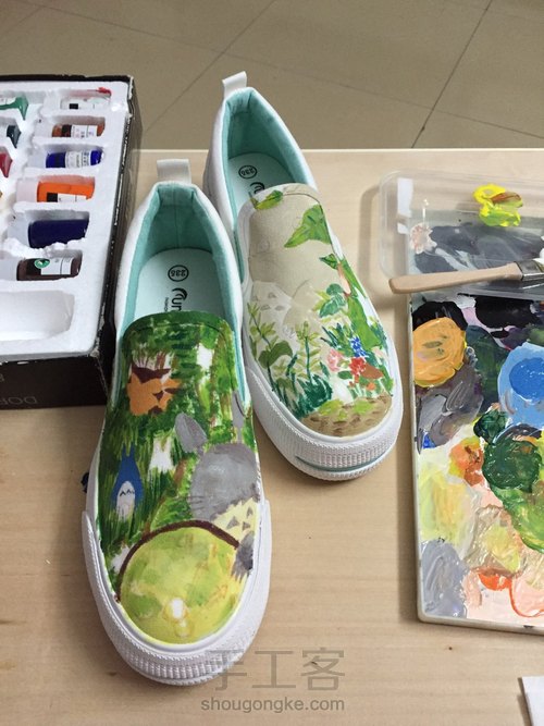 手绘鞋，可以定制哦 第3步