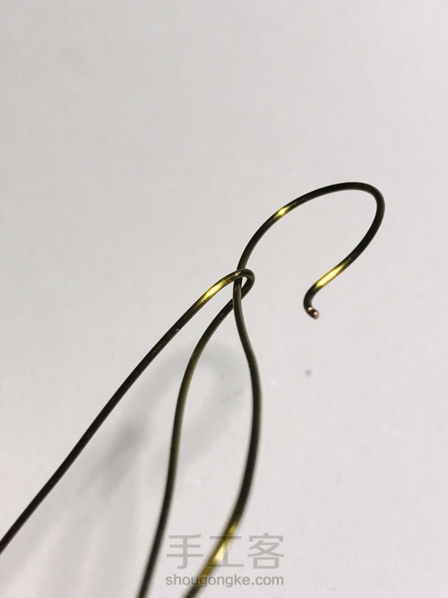 【双线编织的应用】“秋叶”一体式耳环 第8步