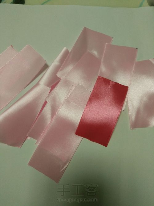 丝带玫瑰 第1步
