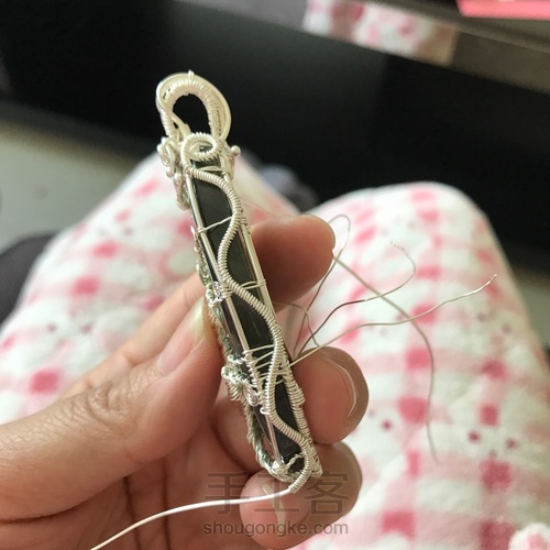纯银绕线拉长石——树 第13步