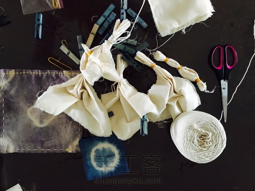 扎染桌布 第3步