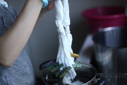 扎染桌布 第4步