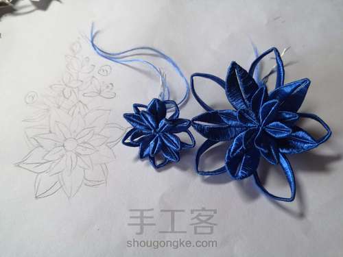 【原创】缠花—蓝色系 第14步