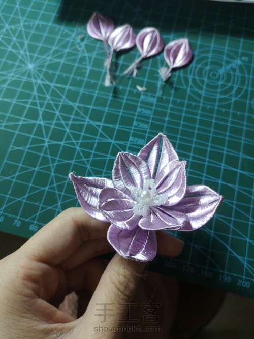 【缠花】紫粉 第6步