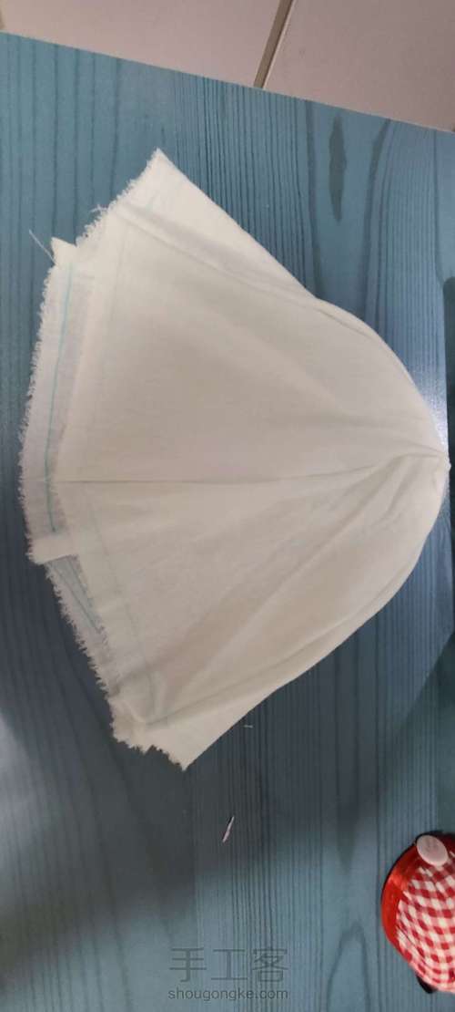 超简单的DIY花边帽,可调头围尺寸 第5步