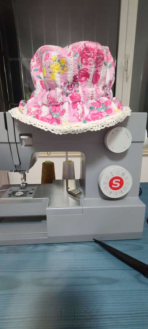 超简单的DIY花边帽,可调头围尺寸 第9步